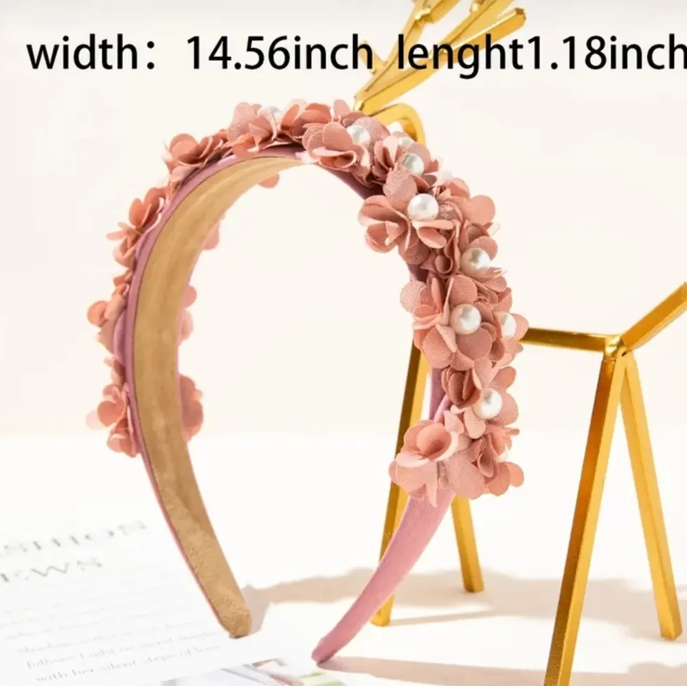 Flower Faux Pearl Headband Hairband